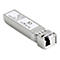 Ein silbernes Netzwerk-Transceiver-Modul mit Textaufdrucken wie "StarTech.com" und technischen Details.