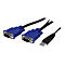 StarTech.com 16 Port 1HE USB VGA KVM Switch mit OSD zur Rack-Montage inkl. Kabeln - 16-fach Rackmount KVM Umschalter - Schwarz - KVM-Switch - 16 Anschlüsse