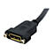 DisplayPort-Einbaubuchse in schwarzem Kunststoffgehäuse mit zwei seitlichen Montageschrauben.