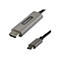 Ein HDMI-auf-USB-C-Adapterkabel, grau mit schwarzem Kabel. Das StarTech.com Logo ist sichtbar.