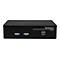 Schwarzer KVM-Switch mit zwei AnschlÃ¼ssen und Beschriftung: 1, 2 und SELECT. Hersteller: StarTech.com.