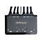 StarTech.com 2-Port Dual-Monitor DisplayPort Cable KVM Switch, 4K 60Hz, Compact KVM with 5ft/1.5m USB-A/DisplayPort/Audio Integrated Cables, Bus Powered - Remote Push Button/Hotkey Switching (C2-DD46-UA2-CBL-KVM) - KVM-/Audio-/USB-Switch - kompakt...