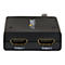 Schwarzer HDMI-Splitter mit zwei Ausgängen und Startech.com-Logo.