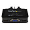 Schwarzer KVM-Switch von StarTech.com mit AnschlÃ¼ssen fÃ¼r USB und VGA.