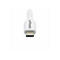 Gros plan sur un câble USB-C blanc. Le connecteur est mis au point avec le logo StarTech.com.