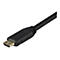 Nahaufnahme eines schwarzen HDMI-Kabels mit goldenen Kontakten.
