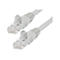 Zwei graue Ethernet-Kabel mit transparenten Steckern. Auf den Steckern steht Startech.com.