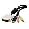 StarTech.com 4,5 m 4-in-1 USB Dual Link DVI-D KVM-Switchkabel mit Audio und Mikrofon - Tastatur- / Video- / Maus- / Audio-Kabel - 4.6 m