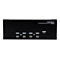 StarTech.com 4 Port Dreifach Monitor DVI USB KVM Switch mit Audio und USB 2.0 Hub - Tripel Monitor KVM Umschalter - KVM-/Audio-/USB-Switch - 4 Anschlüsse