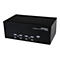 StarTech.com 4 Port Dreifach Monitor DVI USB KVM Switch mit Audio und USB 2.0 Hub - Tripel Monitor KVM Umschalter - KVM-/Audio-/USB-Switch - 4 Anschlüsse