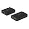 Zwei schwarze StarTech.com-Netzwerkadapter auf weißem Hintergrund. Einer hat einen RJ45-Port, der andere zwei USB-Ports.
