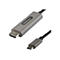 Ein graues HDMI-auf-USB-C-Kabel, StarTech.com Logo auf dem Stecker.