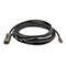 Graues HDMI-Kabel, gerollt. Ein Ende ist ein HDMI-Stecker, das andere ein USB-C-Stecker. Auf dem Stecker steht Startech.com.