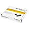BoÃ®te blanche avec logo StarTech.com et adaptateur Ethernet USB. Bande jaune avec texte et image.