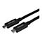 Deux câbles USB-C noirs. Les connecteurs indiquent "StarTech.com".