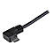 Câble micro USB noir avec connecteur coudé.