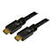 Zwei schwarze HDMI-Kabel mit vergoldeten Anschlüssen. Auf den Kabeln steht „RoHS COMPLIANT“.