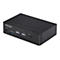 Schwarzer USB-Umschalter mit StarTech.com Logo, HID-Anschluss, USB 3.0, PC1, PC2 und Auswahltaste.