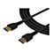 Schwarzes HDMI-Kabel mit goldenen Steckern. Logo 'StarTech.com' auf den Steckern.