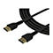 Schwarzes HDMI-Kabel mit goldenen Steckern. Auf einem Stecker steht "StarTech.com".
