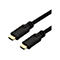Zwei schwarze HDMI-Kabel mit Steckern. Auf den Steckern steht HDMI.