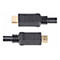 Zwei schwarze HDMI-Stecker mit goldenen Anschlüssen und der Aufschrift Display sowie StarTech.com.