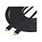 Zwei schwarze HDMI-Kabel mit vergoldeten Anschlüssen. Der Text 'Cable with Ethernet' ist auf dem Kabel aufgedruckt.