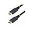 Zwei schwarze HDMI-Kabel mit goldenen Steckern und gelben Ringen. Eines zeigt Aufschrift HDMI, 4K 60Hz 18Gbps. Auf dem anderen steht Startech.com.