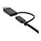 Schwarzes USB-C-Adapterkabel mit USB-A- und USB-C-Anschlüssen. Der Stecker ist mit „StarTech.com“ beschriftet.