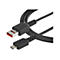 Ein schwarzes USB-Kabel mit USB-A und Micro-USB-Anschlüssen. Auf den Steckern steht "StarTech.com".