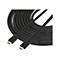 Zwei schwarze HDMI-Kabel mit vergoldeten Anschlüssen. Auf den Kabeln steht "CABLE WITH ETHERNET".