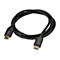 Schwarzes HDMI-Kabel mit vergoldeten Anschlüssen. Der Stecker ist mit „StarTech.com“ und „HDMI“ beschriftet.