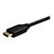 Nahaufnahme eines schwarzen HDMI-Kabels. Der Stecker ist goldfarben, das Kabel ist ansonsten schwarz und trägt die Aufschrift HDMI.