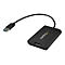 Schwarzer USB-HDMI-Adapter, mit USB-Anschluss und HDMI-Anschluss. Das Produkt ist von StarTech.com.