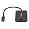 Schwarzer USB-HDMI-Adapter mit StarTech.com Logo. Am Ende befindet sich ein USB-Stecker mit blauem Kern.