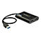 Schwarzer USB-Adapter mit StarTech.com Logo und DisplayLink Schriftzug. Zwei USB-Anschlüsse, verbunden mit USB-Stecker.