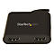 Schwarzer HDMI-Adapter mit zwei Anschlüssen und StarTech.com Logo. Unter den Anschlüssen steht 4K HDMI und HDMI.