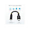 Schwarz-gelber USB-C-auf-3,5-mm-Audio-Adapter mit Symbolen für Kopfhörer, Headset, Lautsprecher und Autoradio.