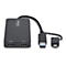 Schwarzer HDMI-Adapter mit USB- und USB-C-Anschluss, StarTech.com Logo. Anschlüsse für 1080P und 4K30.