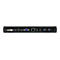 Gros plan sur une station d'accueil noire. Divers ports sont visibles, dont DVI, HDMI, VGA, Ethernet et USB.
