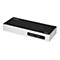 Grau-schwarze Dockingstation, Marke StarTech.com, USB-AnschlÃ¼sse, KopfhÃ¶reranschluss.