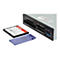 KartenlesegerÃ¤t mit SD-Karte, CompactFlash und Memory Stick. Auf dem LesegerÃ¤t stehen verschiedene AnschlÃ¼sse.