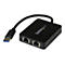 StarTech.com USB 3.0 SuperSpeed auf Dual Port Gigabit Ethernet LAN Adapter - 10/100/1000 NIC Netzwerkadapter mit USB-Port - Schwarz - Netzwerkadapter - USB 3.0 - 2 Anschlüsse