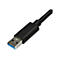 StarTech.com USB 3.0 SuperSpeed auf Gigabit Ethernet Lan Adapter mit USB Port - 10/100/1000 RJ45 NIC Netzwerkadapter - St/Bu - Schwarz - Netzwerkadapter - USB 3.0 - Gigabit Ethernet