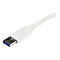 StarTech.com USB 3.0 SuperSpeed auf Gigabit Ethernet Lan Adapter mit USB Port - 10/100/1000 RJ45 NIC Netzwerkadapter - St/Bu - Weiß - Netzwerkadapter - USB 3.0 - Gigabit Ethernet