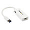 StarTech.com USB 3.0 SuperSpeed auf Gigabit Ethernet Lan Adapter mit USB Port - 10/100/1000 RJ45 NIC Netzwerkadapter - St/Bu - Weiß - Netzwerkadapter - USB 3.0 - Gigabit Ethernet