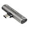 Grauer USB-C-Adapter mit Logo "StarTech.com" und "USB 2.0". Der Adapter hat eine zylindrische Form.