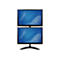 StarTech.com Vertikale Dual Monitorhalterung - Heavy Duty Stahl - Für VESA Monitore bis zu 27 Zoll - Verstellbarer zweifach Moniotrständer - Aufstellung - für 2 Monitore - Schwarz
