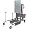 Station à bascule pour cont. mobiles MKS, pour conteneurs de 120 et 240 L, hauteur de vidage 1480 mm, angle de bascule 135°, jusqu'à 110 kg, roulettes, 12 V, RAL 7005