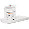 Station à langer Rubbermaid®, pour montage mural horizontal, antimicrobien, pliable, tablette, support pour jusqu'à 40 documents, PP, blanc